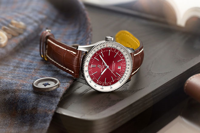 Breitling red face sale